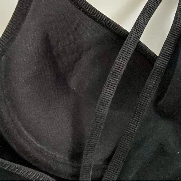 ARDENE Move Padded Bra Black Strappy Unique Silver Chrome Hardware Design - Picture 6 of 11